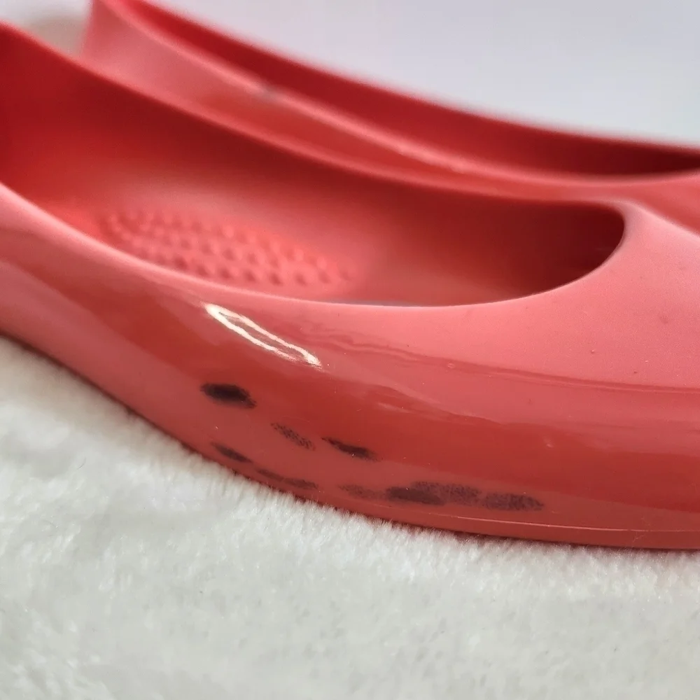 Oka B Taylor Coral Pink Rubber Jelly Ballet Slip On Flats Women Size US 8 EU 38 - Picture 13 of 14